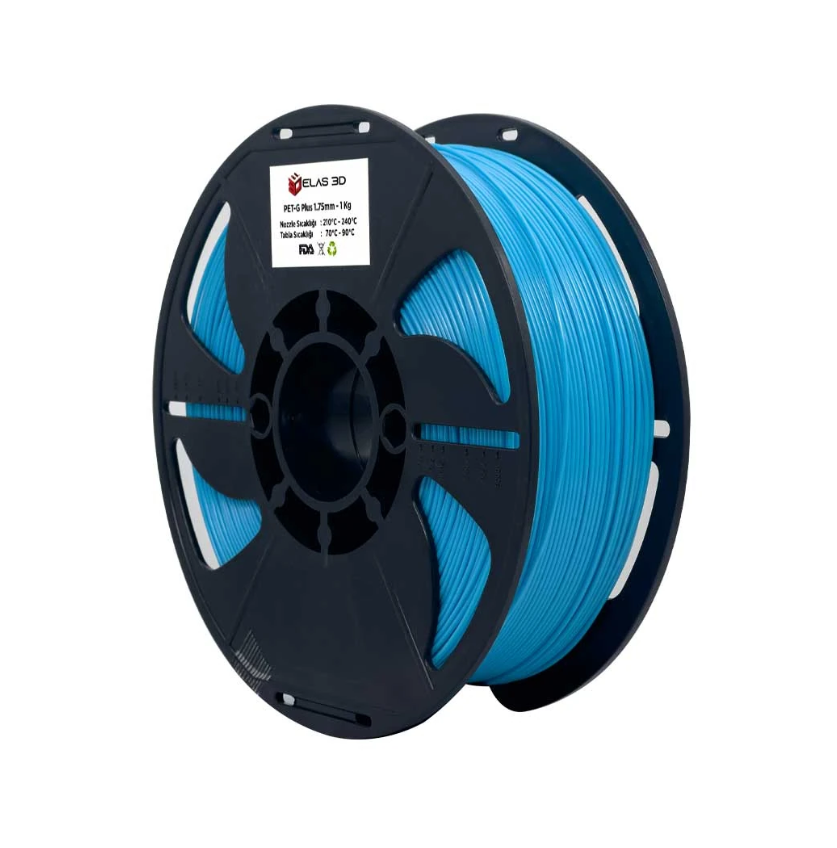 Elas 1.75mm Açık Mavi PET-G Plus Filament 1Kg