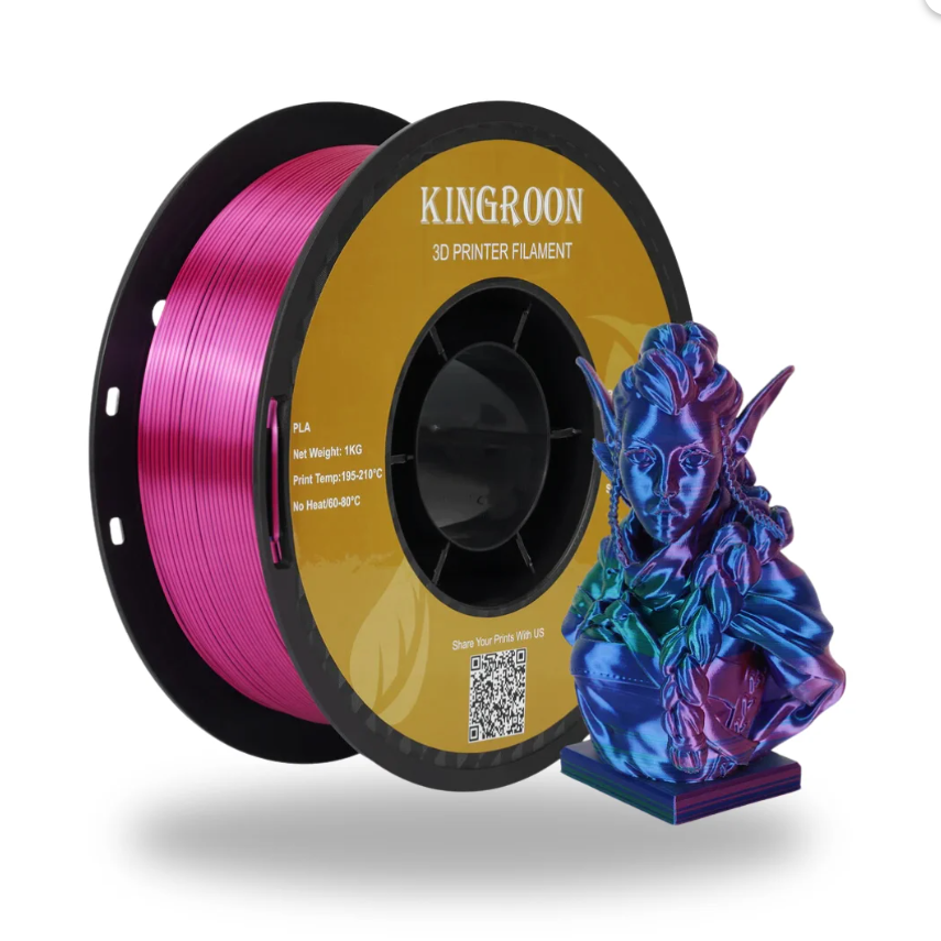 Kingroon PLA+ Silk üçlü renk Filament - 1.75mm - 1KG