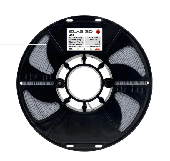 ELAS 1.75mm Gri ASA Filament